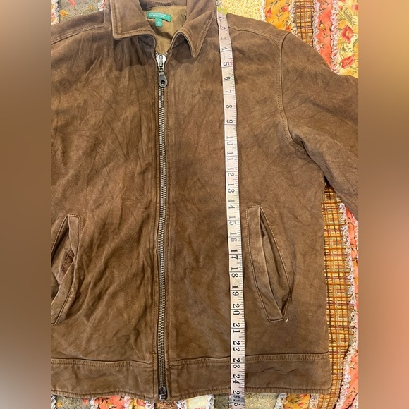 Unisex United Colors of Benetton Bob Dylan Suede Brown Jacket - Picture 6 of 8